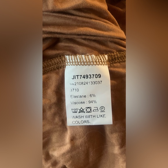 SHEIN Long Sleeve Ruched Dress in Rust - Picture 8 of 8